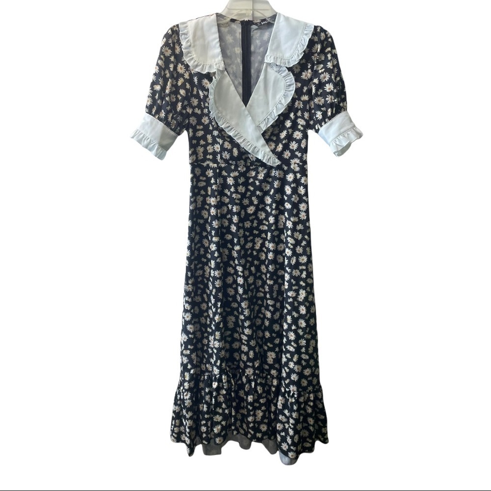SHEIN floral maxi dress XS sunflower